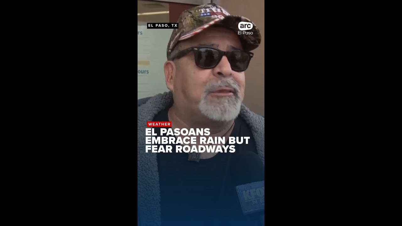 El Pasoans embrace rain but caution urged on slick roads - YouTube