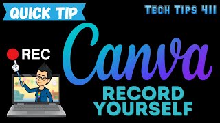 How to use Canva - Record Yourself (Quick Tip)