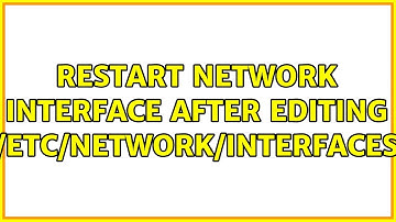 Ubuntu: restart network interface after editing /etc/network/interfaces