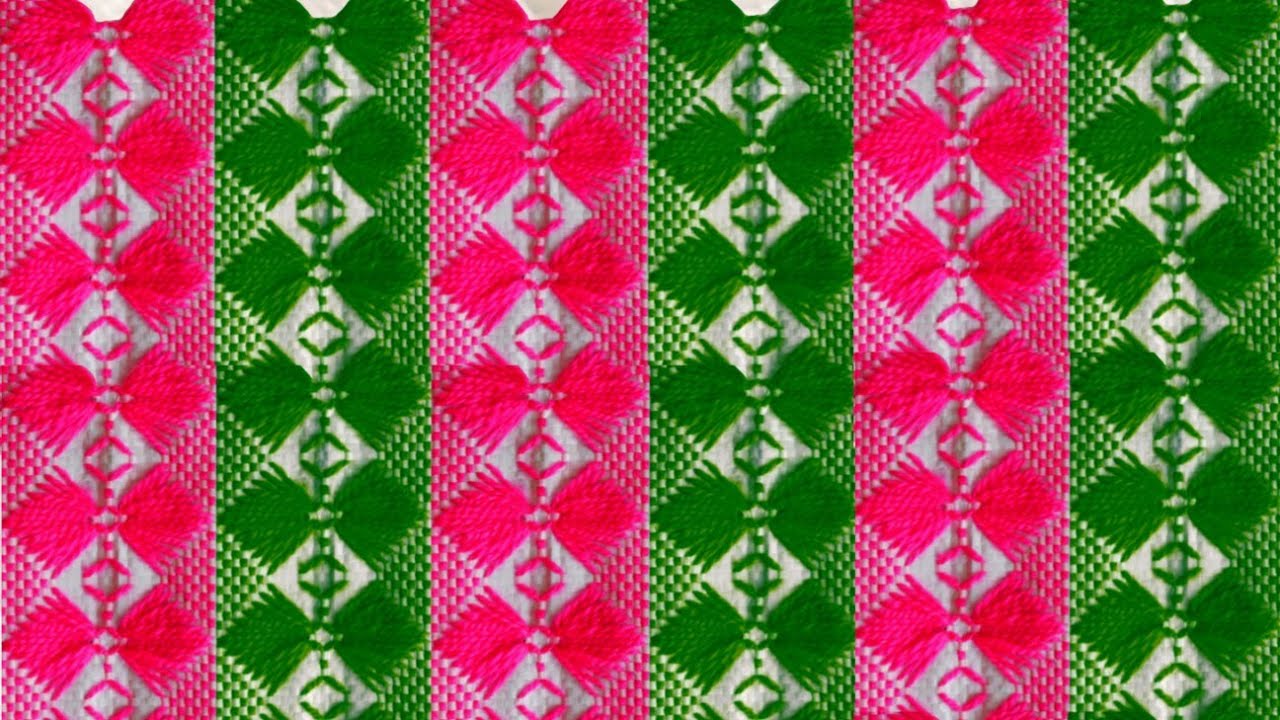 बोरी पर  बेना की जबरदस्त डिजाइन Beautiful handfan design|needle work hath ka pankha kaise bnayen?