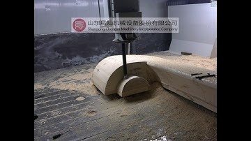 large CNC gantry milling machine making wooden boat pattern mold