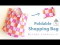 たためるエコバッグの作り方 / 隠しマチ付き / Foldable Shopping Bag / ソーイング / Sewing Tutorial / DIY / 北欧テイストの部屋づくり