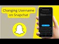 how to change your username on snapchat