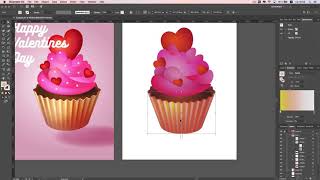 Adobe Illustrator. Праздничная иллюстрация ко Дню святого Валентина. (Вероника Полякова, VideoSmile) screenshot 2
