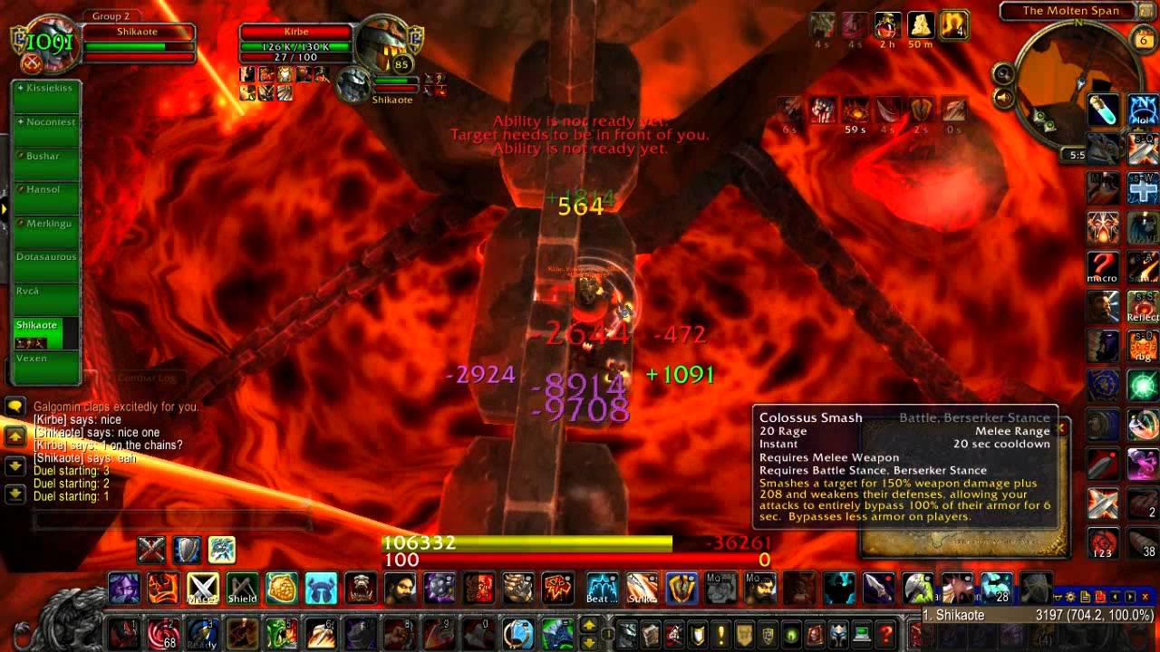 ✔ Shikaote vs 2200+ Arms Warrior "Fury Warrior Power Epic Duels" Cata WoW PVP 85 Patch 4.2