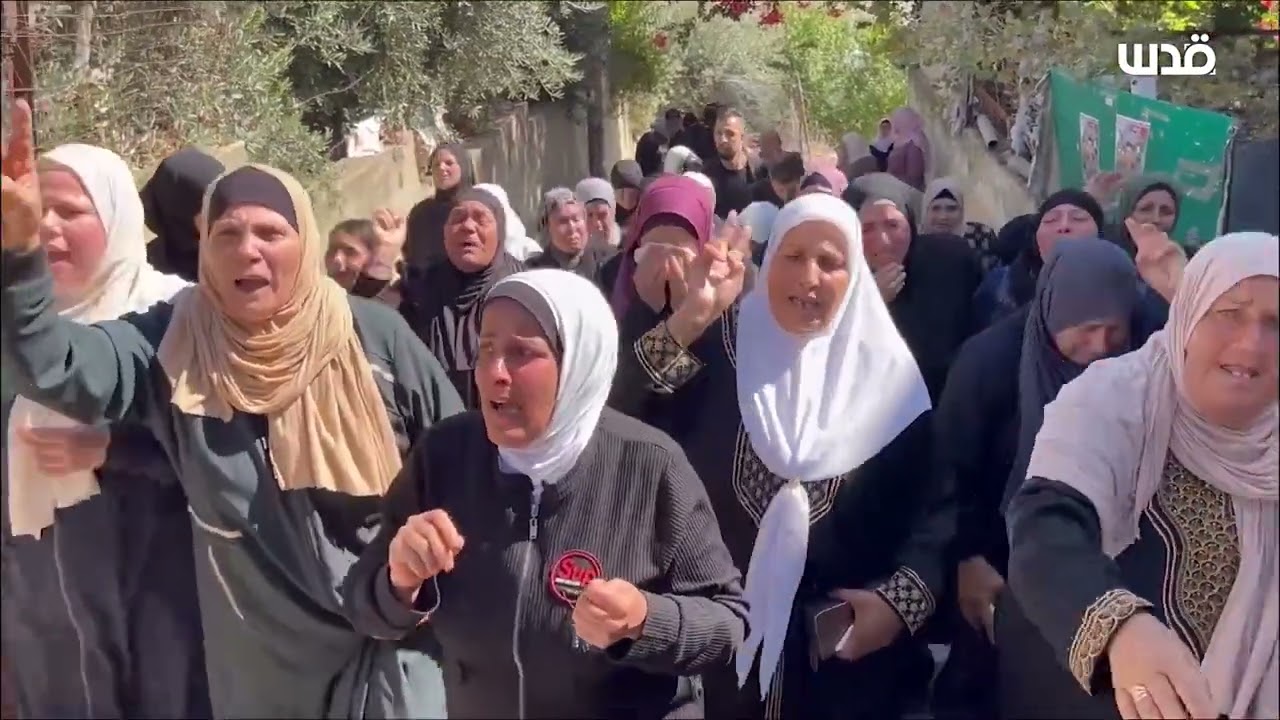 تشييع جثمان الشهيد عدي منصور من كفر قليل جنوب شرق نابلس.