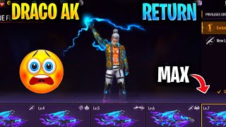 Blue Flame Draco Ak Return Again 🤑 | 20000+ Diamond Waste 0-Max 😲