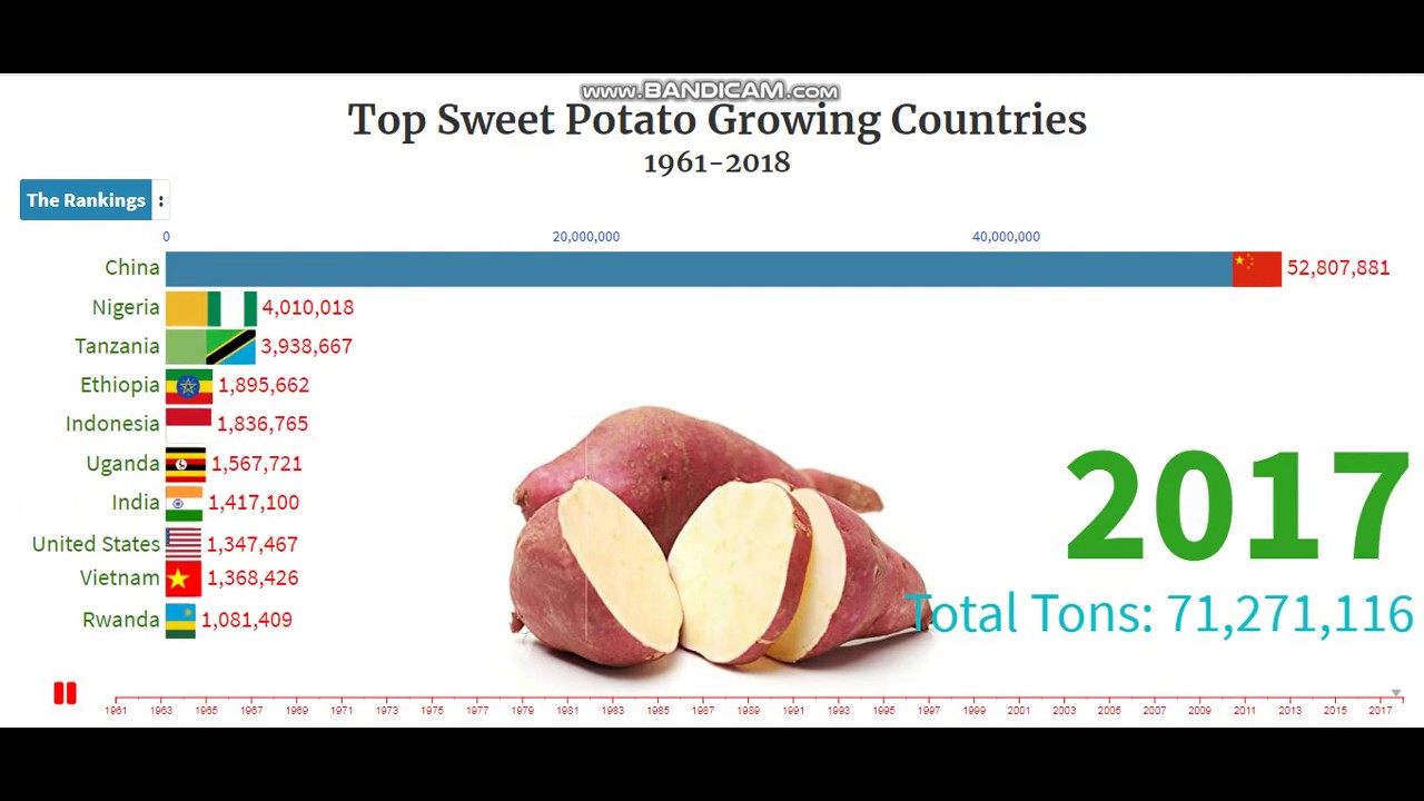Top 10 Sweet Potato Producing Countries 19612018 Top Sweet Potato