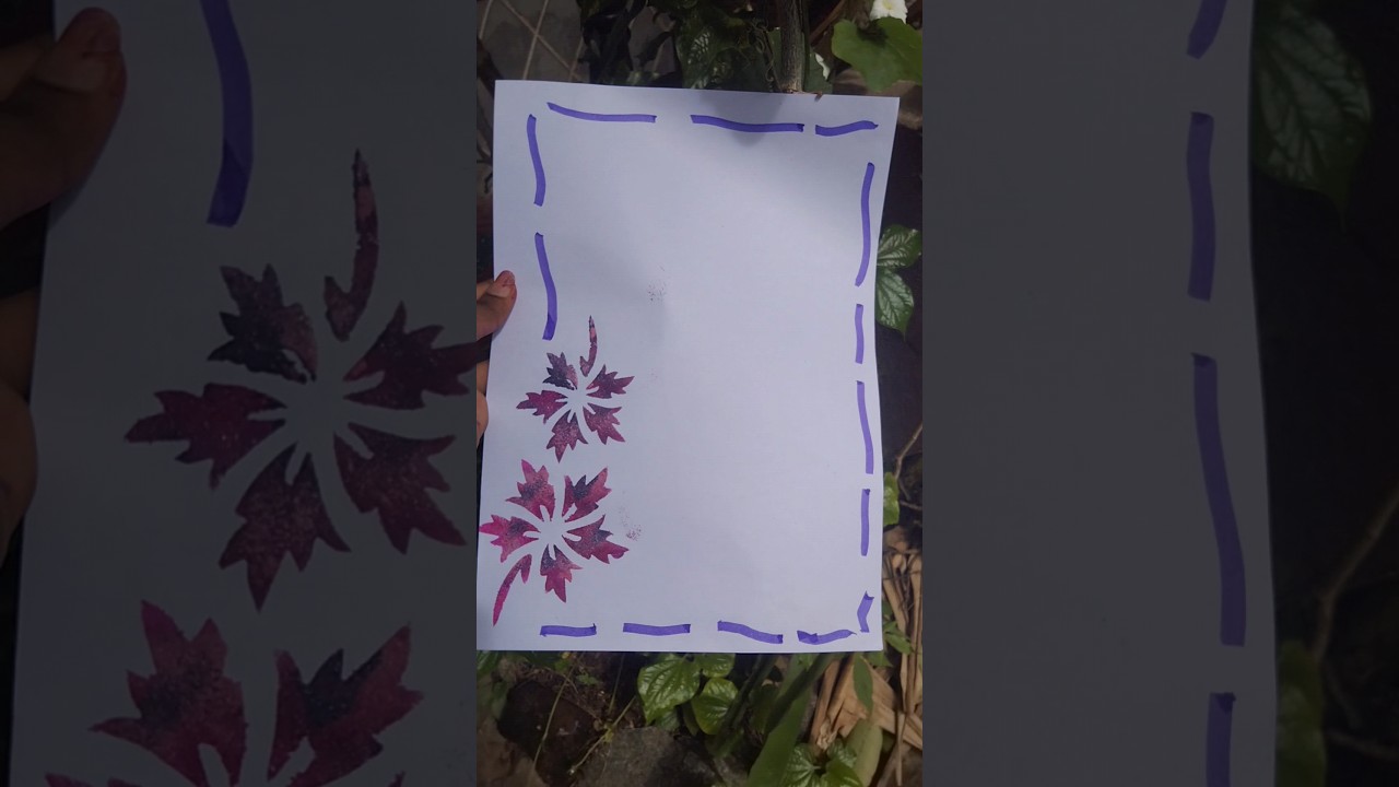 diy project assignment  front page border design using invitation card  # shorts 