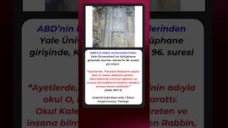 Yale Üniversitesinin Girişinde Kuran Ayeti