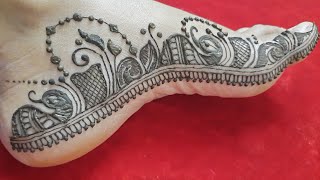 दुल्हन के पैरों के लिए आसान और सुंदर मेहंदी डिजाइन||Dulhan Mehndi Designs||Mor Mehndi||Arabic Mehndi