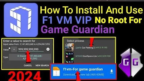 How To Install And Use F1VM VIP For Game Guardian No root 2024 || Any Android #gameguardian
