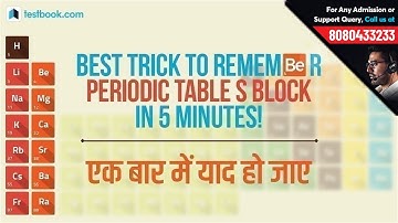 Best Trick to Learn "S" Block from Periodic Table in 5 Minutes | Part 1 | RRB, SSC & Bank!