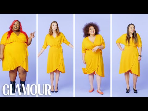 Women Sizes 0 Through 28 Try on the Same Wrap Dress | Glamour