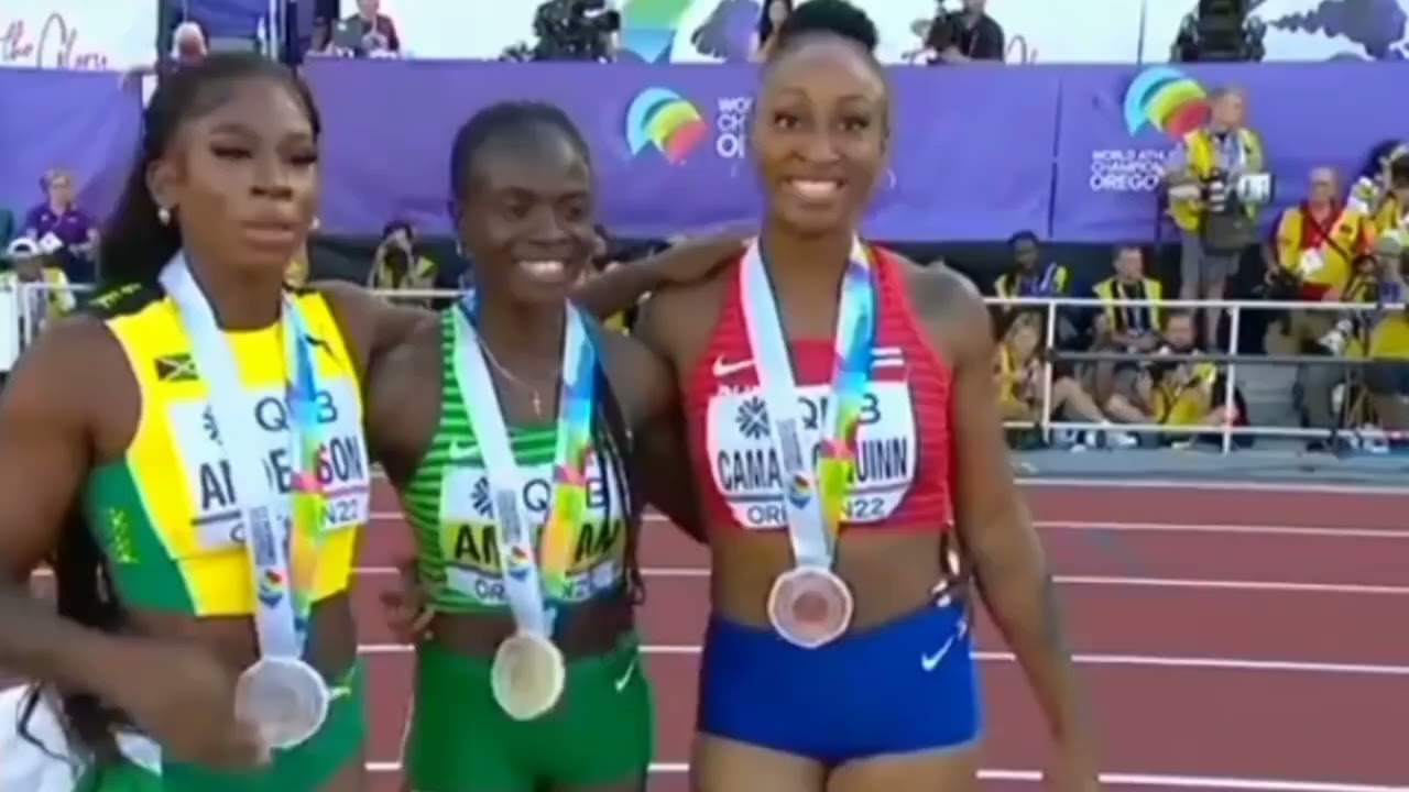The women's 100 meter hurdles semifinals and final at the 2022 World