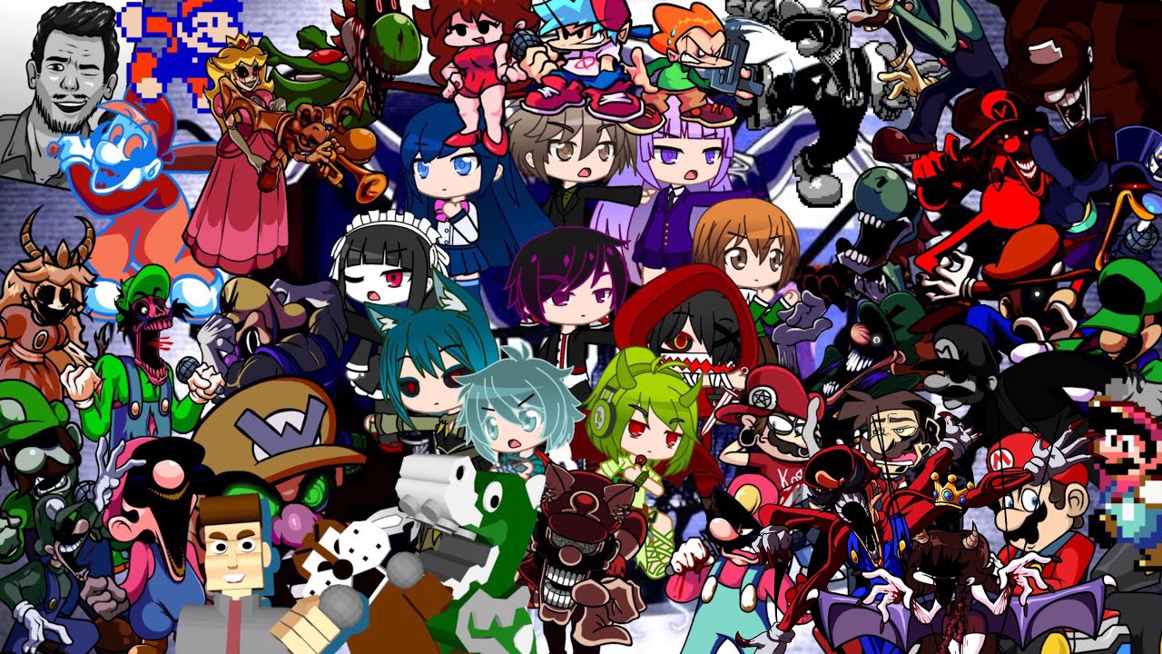 Friday Night Funkin VS Mario Madness 2.0 × gacha club Fandom React Part:Final(Happy Ending)【ダンガンロンパ】