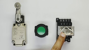 การต่อวงจรค้างสถานะการทำงานรีเลย์ หยุดการทำงานด้วยลิมิตสวิตช์ 2/2