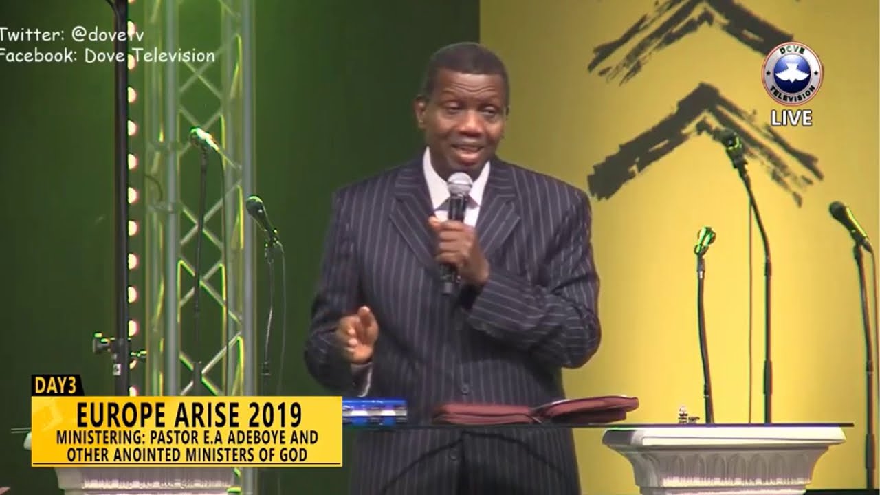 EUROPE ARISE 2019, DADDY ADEBOYE MINISTERING