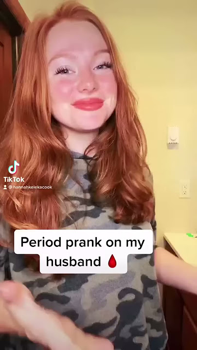 PERIOD PRANK ON MY HUSBAND 😂 #Shorts