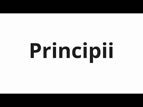 How to pronounce Principii