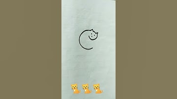How to draw cute cat/ easy drawing #shorts
