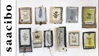 Slow Stitch Fabric Embellishments for Junk Journals  Nature Inspired
