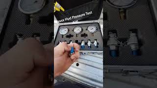 Hydraulic test set with pressure gauges and couplings for professional use