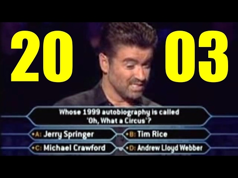 George Michael on "Who Wants To Be A Millionaire" (27.12.2003) Rare Video