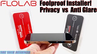 Foolproof Installer! FLOLAB ONETIME Privacy & Anti-Glare iPhone 14 Pro Screen Protector Review!