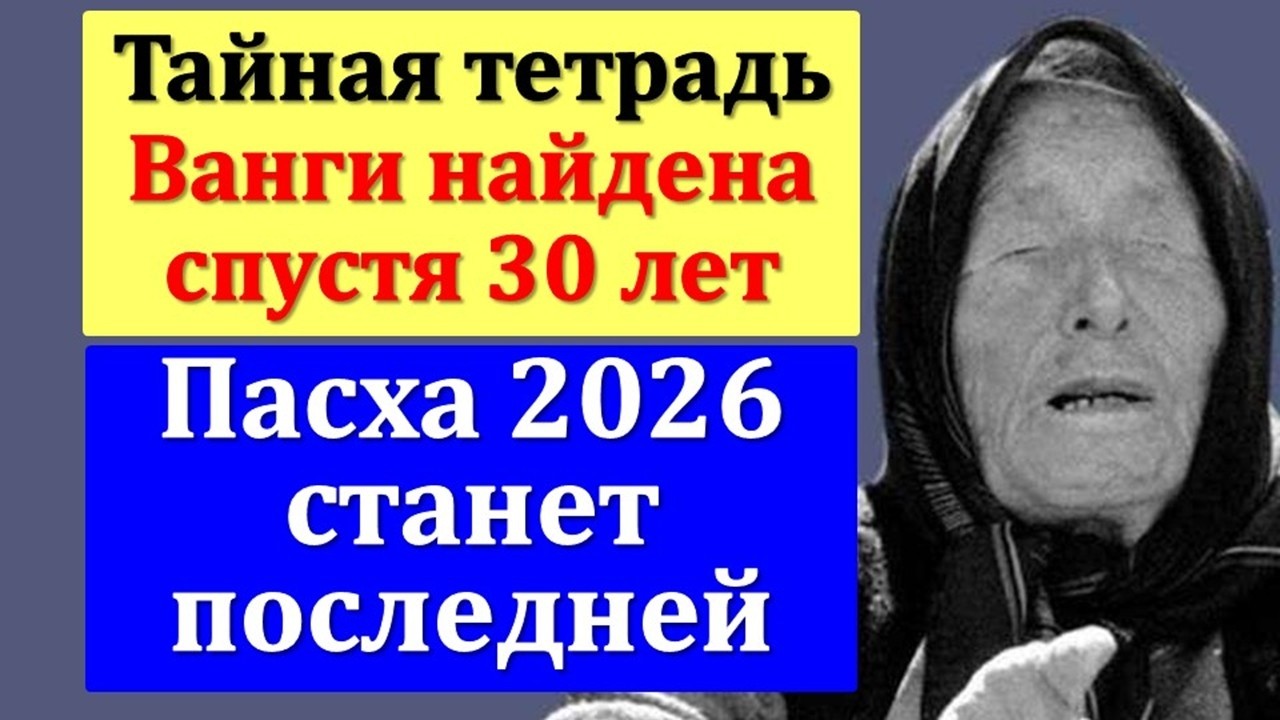 Пророчество Ванги о Пасхе 2026, которое скрывали 30 лет: что значит фраза красное станет черным?