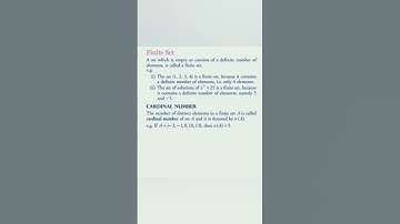 Finite Set | Cardinal Numbers | Maths Easy | In Hindi