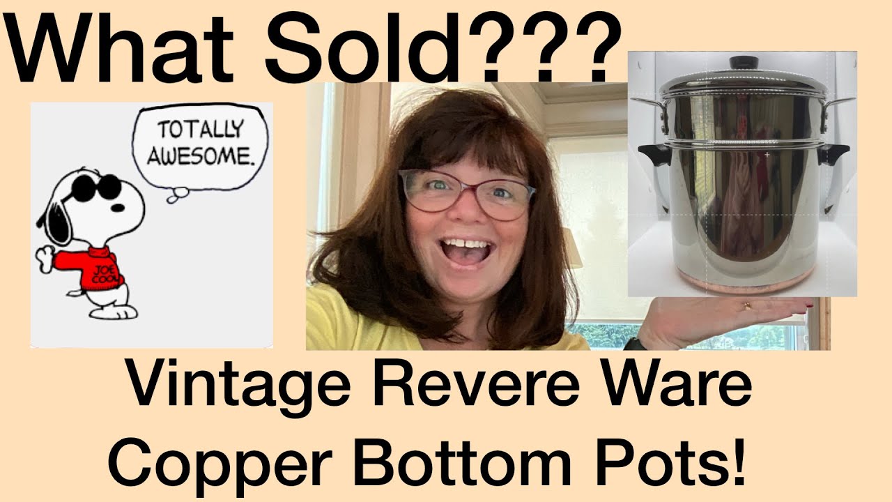 What Sold? Vintage Revere Ware 1801 Copper Bottom Pots - BOLO