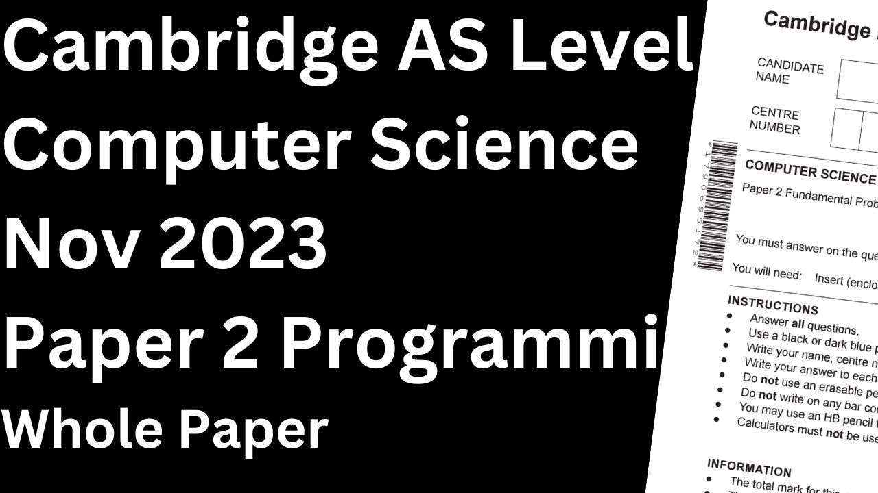 Pass the Paper 2 Exam With this Past Paper from November 2023