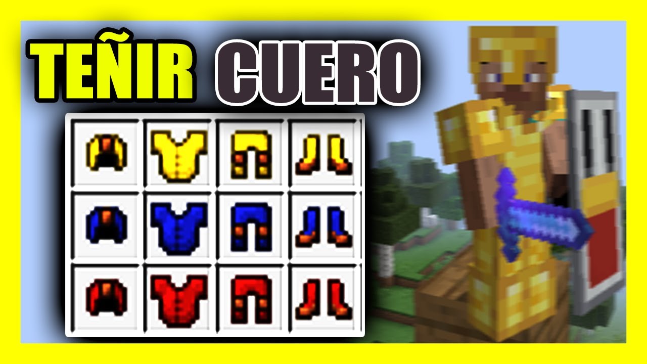 Como TINTAR la ARMADURA de CUERO MINECRAFT 1.16; Como TEÑIR la ARMADURA de en minecraft HD - YouTube