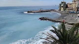 Ligurien genua bogliasco mittelmeer strand italia