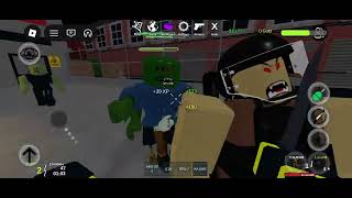 Play zombie uprising with another Roblox player that I met IRL
