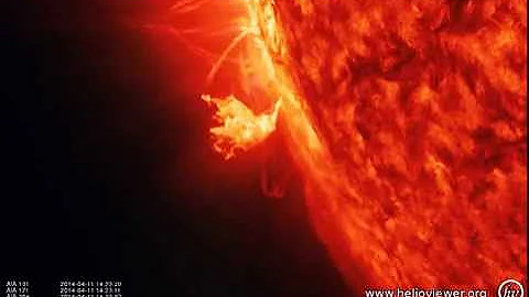 AIA 131/171/304 (2014-04-11 11:48:35 - 2014-04-11 17:30:11 UTC)