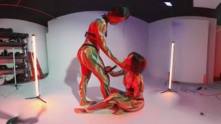 A Day in the Life of a Bodypainter: 360° Live Studio Session ft. Amanda & Anniie