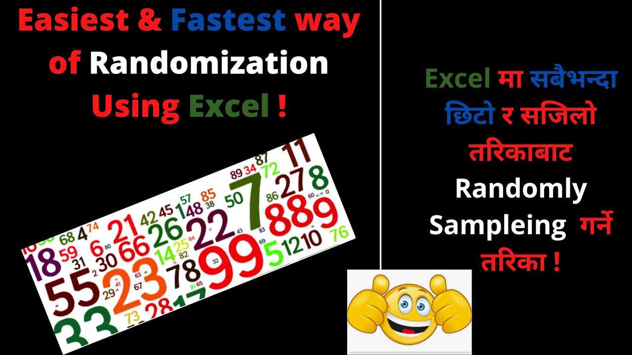 Easiest and Fastest way of Randomization in Excel #RandomizationInExcel ...