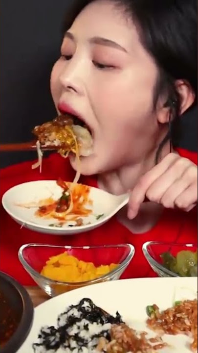 eat with boki MUKBANG ASMR daejang deopbab and gopchang bokkeumtang korean #shorts