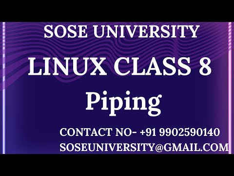 Linux Class 8 Piping || Contact No- +91 9902590140