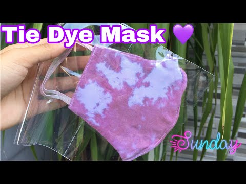 Tie Dye Mask Purple Nge Tie Dye Masker Kain Youtube