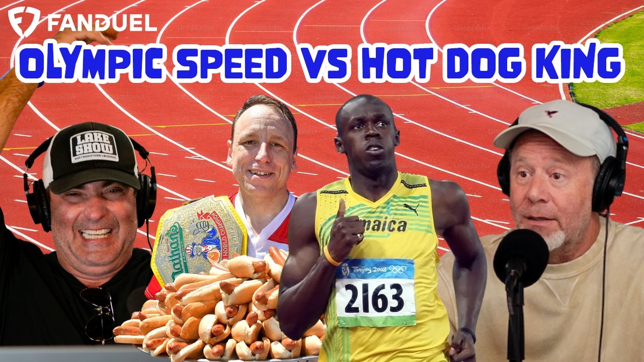 Усэйн Болт против Джои Честната... Кто победит в стометровке с поеданием хот-догов? | Stugotz and...