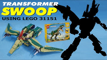 Tutorial: LEGO Dinobot Swoop (Transformer Pteranodon), LEGO 31151 alternate built  /T.rex