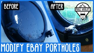 How To Modify eBay Portholes - Citroen Relay Camper Van Conversion // 12