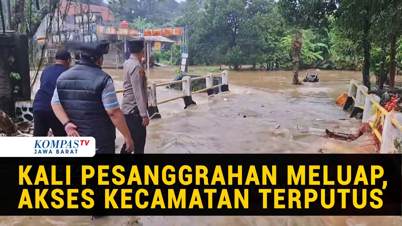 Kali Pesanggrahan Meluap, Jembatan Penghubung Pasir Putih-Cipayung Depok Terputus