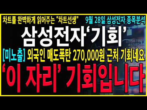 [삼성전자 주가 전망] “긴급” 270,000원 자리는 “기회”가 될겁니다. 지금구간 외국인들의 매도폭탄에 속지말고 이렇게 대응을 준비하시면 됩니다!  #삼성전자