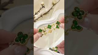 [#109] Full Tutorial: DIY Four-Leaf Clover Seed Bead Bracelet | Lucky Charm Jewelry