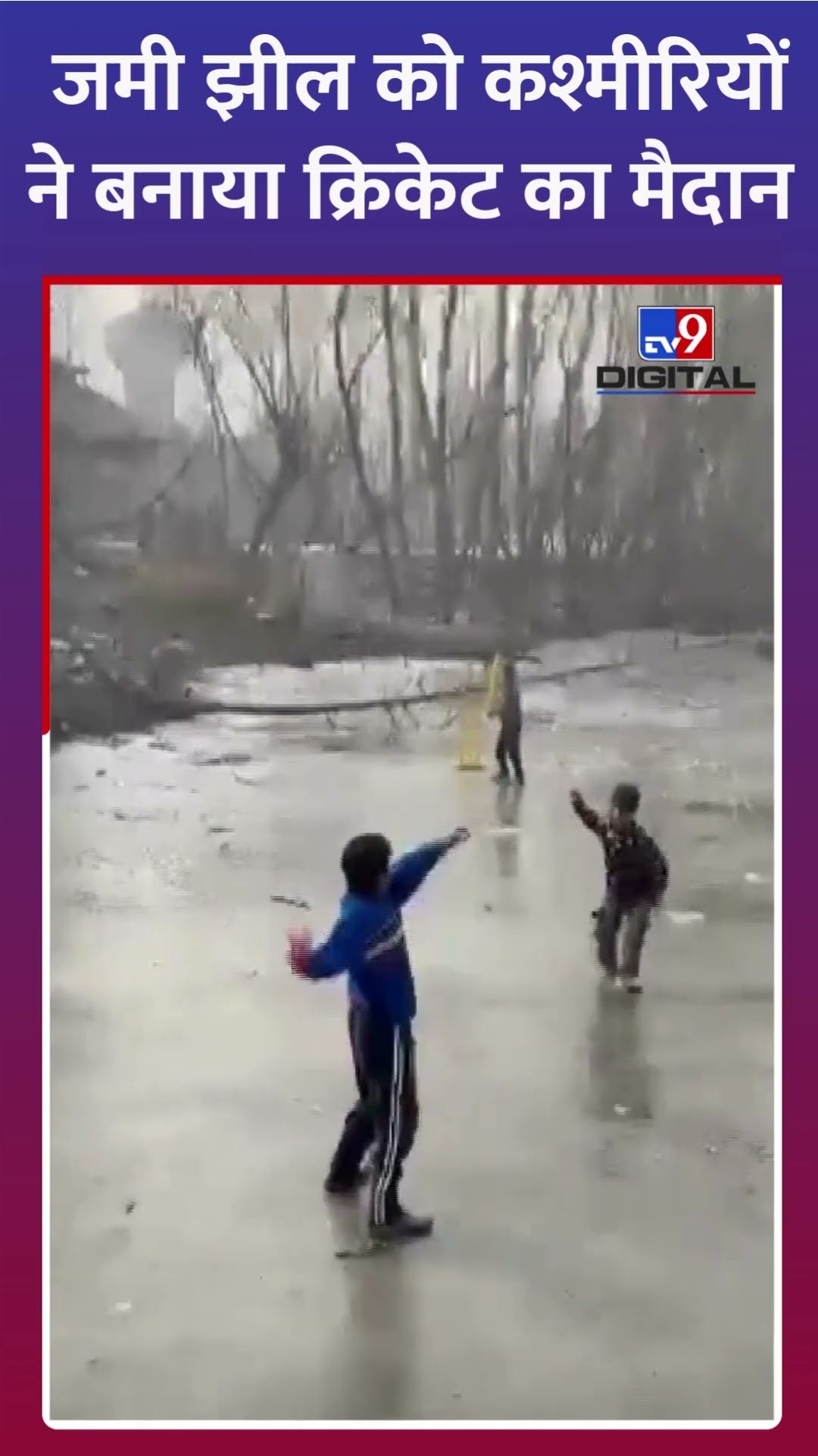 जमी झील को कश्मीरियों ने बनाया क्रिकेट का मैदान #DalLake #Kashmir #Cricket #Shorts