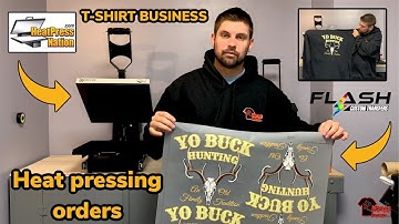 Making T-shirts with HPN signature series 15 x 15 heat press using flash custom transfers